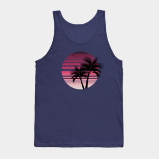 Synthwave - Vaporwave - California - Florida - 80s - Pink & Magenta Tank Top